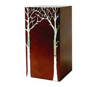 Aesthetic Urns Twin Trees Urne funéraire en bois de noyer clair pour cendres - Capacité de 7 l - 15 x 15 x 30 cm