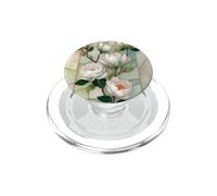 Aesthetic White Stained Glass Pastel Mint Aqua Summer Fresh PopSockets PopGrip pour MagSafe