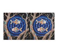 Aesthetics Classeurs à anneaux en D avec poches et branches d'arbre Poissons de 2,5 cm et 1,27 cm, 200 feuilles