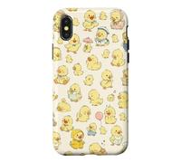 Aesthétique drôle d'oie Mignon Motif de Canard Fermier sur Beige Coque pour iPhone X/XS