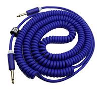 Aestivate Câble de guitare spiralé de 10 m, câble d'instrument électrique, câble d'instrument bou ble de guitare, câble extensible droit vers droit, double prise droite (bleu)