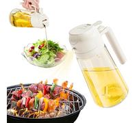 Aestustheri Pulvérisateur d'huile de cuisine 470 ml, avec spray d'huile et fonction d'arrosage, convient à un usage alimentaire, idéal pour la cuisson, les grillades et la salade - Blanc