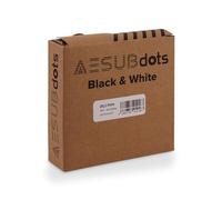 AESUB Dots black&white - Points de référence blancs pour scanner 3D avec lumière structurée autocollante et double voie - Convient pour les sprays AESUB - Diamètre : 1,5 mm - Rouleau avec perforation