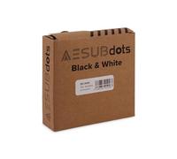 AESUB Dots black&white - Points de référence blancs pour scanner 3D avec lumière structurée autocollante et double voie - Convient pour les sprays AESUB - Diamètre 3 mm - Rouleau avec perforation de