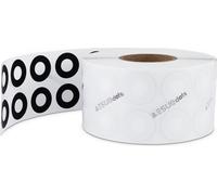 AESUB Dots black&white - Points de référence blancs pour scanner 3D avec lumière structurée autocollante et double voie - Convient pour les sprays AESUB - Diamètre 3 mm - Rouleau avec perforation de