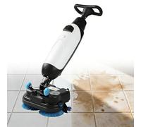 AETEREOS Autolaveuse Verticale et Aspirateur Nettoyeur Sol, Design Compact, Double Brosse Rotative 360°, Nettoyage en Profondeur pour Carrelage et Parquet Blanc-110V