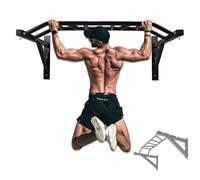 AETEREOS Barre de Traction Murale Améliorée, Barre de Traction Multi-Prises Ultra-Résistante, Capacité de 400 Kg, Idéale pour Les Entraînements à Domicile et au Garage Standards