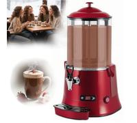 AETEREOS Distributeur De Chocolat Chaud Commercial 5 L/10 L 110/220 V, pour Chauffer Le Chocolat, Le Café, Le Lait, Le Thé, Le Jus, Réglage 30 À 90 °C. Red-10L