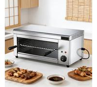 AETEREOS Gril Salamandre Électrique, Machine à Kebab Professionnelle 50~300℃/2000w, Grill à Raclette avec Fondant à Fromage pour Restaurant ou Réunion de Famille 110V