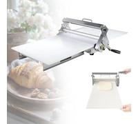 AETEREOS Laminoir à Pâte Manuel Professionnel,Machine à Pâte Feuilletée, avec Niveaux D'épaisseur Réglable, pour Croissants, Pizza & Pâtes,Surface Antiadhésive en PP Alimentaire 300