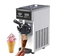 AETEREOS Machine à Crème Glacée Molle 4-5 KG/h Machine à Glace Molle avec Trémie de 2.5L, Machine A Glace Italienne pour Café Snack-Bar Camion-Restaurant White