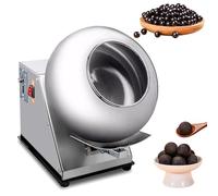 AETEREOS Machine à DragéEs éLectrique, 9 Vitesses, Machine à Commerciale Polissage,Enrobage,Arrondi,SéChage, Machine à DragéEs 1-4kg/time, 110v/220v 220V