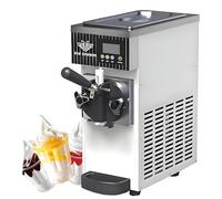AETEREOS Machine à Glace à l'Italienne Professionnelle Mono-Parfum 4-5 Kg/h, 450 W, avec Écran, Facile à Utiliser et Haute Productivité pour la Vente à Domicile et Les Bars à Snacks White
