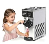 AETEREOS Machine à Glace Mono-Parfum, Débit de 4 à 5 Kg/h, Trémie Réfrigérée de 2,5 L, Cuve de Congélation de 1 L, Fonction Autonettoyante, Écran LCD, Sorbetière de Comptoir 450 W White