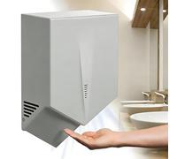 AETEREOS Sèche-Mains Électrique Automatique Compact Sèche-Mains Électrique Montage Mural Sèche-Mains À Grande Vitesse Séchage en 5-8s pour La Cuisine, La Salle De Bain Et Les Toilettes Silver