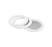 Aeternum, Pièces de rechange pour cafetières en aluminium, 2 joints + 1 plaque, compatible avec les cafetières 3 tasses, Made in Italy