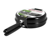 Aeternum Poêle à frire double 24 cm, antiadhésive, compatible avec tous les plateaux de cuisson, noir