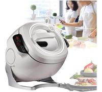 Aethelwyn Machine de Cuisson Automatique Intelligente, Machine de Cuisson Électrique pour Wok Et Riz Frit, Rotation Automatique À 360 °, 3 Vitesses Réglables