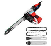 Aethelwyn Scie À Chaîne Diamantée Portative, Tronçonneuse Électrique, avec Pompe À Eau et 2 Chaînes/2 Guides-chaînes, pour Le Granit et Le Béton Armé