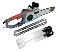 Aethelwyn Tronçonneuse Électrique, Scie À Chaîne Diamantée Portative, avec Pompe À Eau et 2 Chaînes/2 Guides-chaînes, pour Le Granit et Le Béton Armé