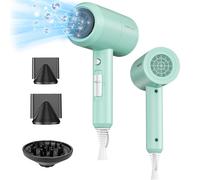 Aetheriszypher-Shrate Lightweight Ionic Hair Dryer With Diffuser - Powerful 1800w Blow Dryer For Fast Drying - Professional Low Noise Mini Hair Dryer For Travel, Gifts, Hair Styling
