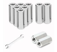 AetherPeak Lot de 10 écrous d'embrayage M6 x 40 mm en acier inoxydable 304 - Écrou long - Connecteur de tige filetée pour la maison, le bureau, l'atelier, l'industrie et la construction (M6 x 40 mm)