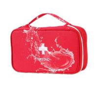 AethraLux Trousse de premiers secours portable, 24 x 14 x 8 cm, pochette médicale étanche, organiseur de médicaments de grande capacité, sac d'urgence de voyage, rouge, Rouge, Organiseur médical