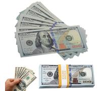Aethryon Prop Money Faux Billets Dollar 120 Pièces - Double Couche Ultra-Résistant pour Cinéma/Éducation/Fêtes | Copie Réaliste de 100$ | Dollars Américains Billets, Jeux Rôle et Cadeau Enfant