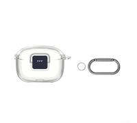 Aetluxery Coque de protection pour JBL Tune Buds 2 | Avec verrou sécurisé et porte-clés | Coque antichoc en TPU pour voyage et usage quotidien | Design léger (transparent)