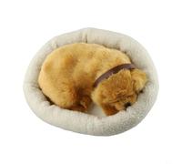 Aetluxery Jouet pour chien en peluche douce qui respire - Jouet réaliste pour chien endormi - Avec mouvement de sommeil simulé - Pour décoration d'intérieur et câlins (DogA)