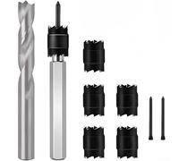 Aetluxery Kit de 9 fraises à souder par points, coupe-trous en métal, séparateur de panneaux avec perceuse et fraises supplémentaires, compatible avec arbre standard de 10,2 cm pour