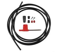 Aetluxery Kit de tuyau de frein à disque de vélo en caoutchouc et acier pour Red AXS avec jeu de connecteurs, clé, aiguille à huile, vis à tête d'olive, manchon en caoutchouc (noir)