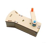 Aetluxery Lampe torche à manivelle à monter soi-même, modèle générateur manuel pour expériences d'énergie renouvelable, projet scientifique avec éclairage à manivelle en bois