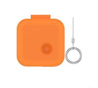 Aetluxery Lot de 3 coques de protection légères en silicone pour oreilles avec crochet, design compact 6,5 x 6,2 x 2,8 cm, facile à nettoyer (orange)