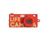 Aetluxery Petit appareil photo numérique 2K, poche rétro pour caméscope avec écran de 3,7 cm, mode accessoire collier, enregistrement de 50 minutes, port de type C, carte TF max 128 Go (rouge)