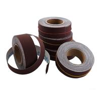 Aetluxery Rouleaux de papier abrasif de 25 mm de large pour ponçage à sec, 6 m de large, bande abrasive en tissu émeri avec 5 options de grain 150/240/320/400/600, nylon résistant à l'usure