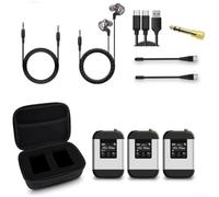 Aetluxery Système de surveillance intra-auriculaire sans fil UHF 20 canaux, appariement automatique, distance de transmission de 30 à 50 m, plage dynamique de 110 dB pour enregistrement en studio (1 à