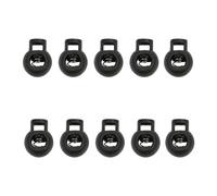 Aeuezxx Bouchon de Cordon, 10 Pcs Bouchon de Cordon en Plastique, 17mm Verrouillage de Cordon de Serrage Élastique Rond, Serrure à Cordon à Trou Unique, Coulisseau de Cordon