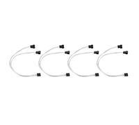 Aeun Câble d'extension de Ventilateur PWM, Câble d'extension de Ventilateur PC Standard 4pcs Fil de Cuivre Revêtu d'argent Professionnel pour Ventilateur de Refroidissement PC (Répartiteur 1 à 2)