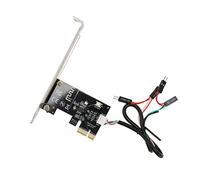 Aeun Commutateur de Réinitialisation de l'alimentation de l'ordinateur Carte PCIE, Connecteur PCIE X1, Broche Dorée épaissie Multifonction, Commutateur de Réinitialisation de l'alimentation Durable