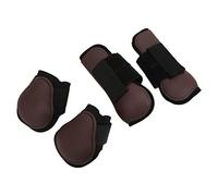 Aeun Guêtres de Jambe de Cheval, Guêtres de Tendon de Cheval PU Néoprène Réglable Facile à Installer Confort d'équitation pour Le Saut de Compétition