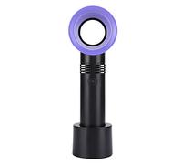 Aeun Petit Ventilateur Portatif, Mini Ventilateur Portatif sans Feuilles, Noir, Blanc, Vert pour Le Bureau, la Classe et l'extérieur (Black)