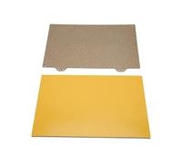 Aeun Plat Chaud de Lit d'imprimante, Résistant à Hautes Températures Flexible de Tôle d'acier Enduite par Double d'imprimante 3D d'or pour la Reproduction (Tôles d'acier en Poudre