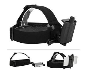 Aeun Sangle de Harnais de Tête, Support de Prise de Vue de Tête Multifonctionnel Pratique Portable Facile à Installer pour Caméra Gopro Motion