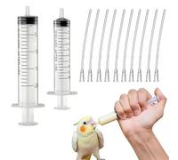 AEUXZA Kit Seringue Nourrissage Oiseaux 10ml+20ml pour Perroquet Élevage | 2 seringues 5 tuyaux petits 5 tuyaux moyens Nourrissage Médicaments Oisillons Accessoire