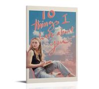 AEUYWQHKEKG Affiches « 10 Things I Hate About You » - Impression sur toile vintage - Décoration pour salon, chambre à coucher - 50 x 75 cm - Style cadre