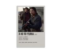 AEUYWQHKEKG Affiches sur toile de style rétro esthétique avec inscription « 3:10 to Yuma » - 2007 - Décoration murale pour salon, chambre à coucher - 30 x 45 cm - Style sans cadre