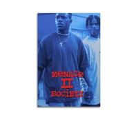 AEUYWQHKEKG Menace II Society Poster mural décoratif vintage sur toile pour salon, chambre à coucher, 30 x 45 cm, style sans cadre