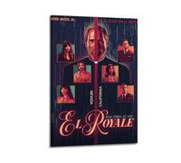 AEUYWQHKEKG Poster « Bad Times at The El Royale » - Impression sur toile vintage - Décoration pour salon, chambre à coucher - 50 x 75 cm - Style cadre