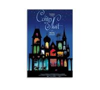 AEUYWQHKEKG Poster Les Contes De La Nuit - Impression sur toile - Décoration murale vintage - Pour salon, chambre à coucher - 40 x 60 cm - Style rétro - Sans cadre